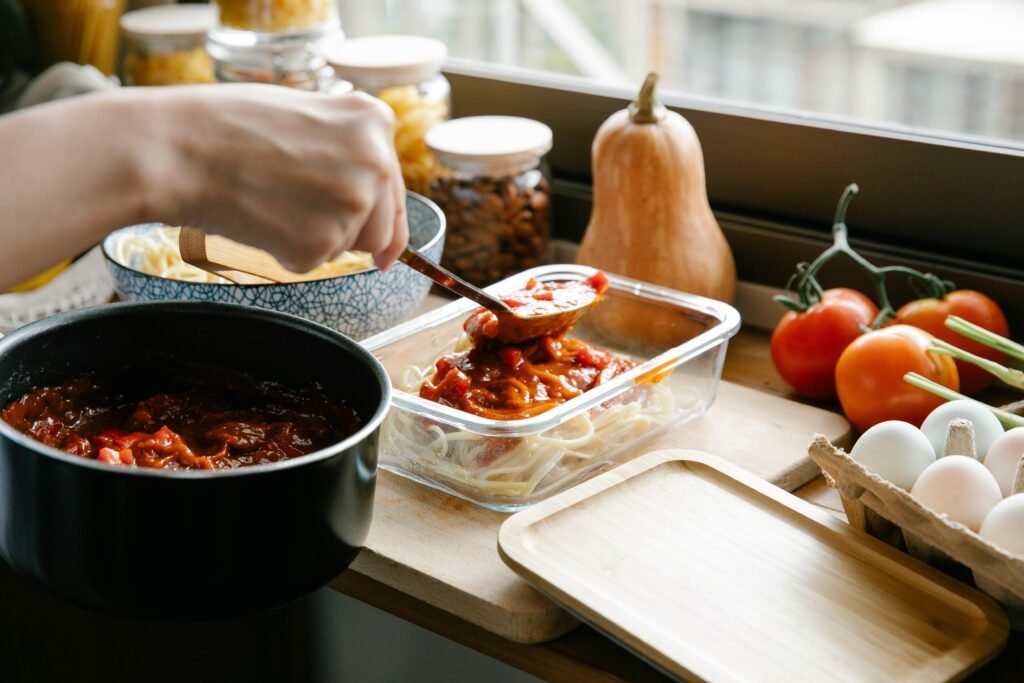  A chef preparing custom recipes for private label pasta sauce