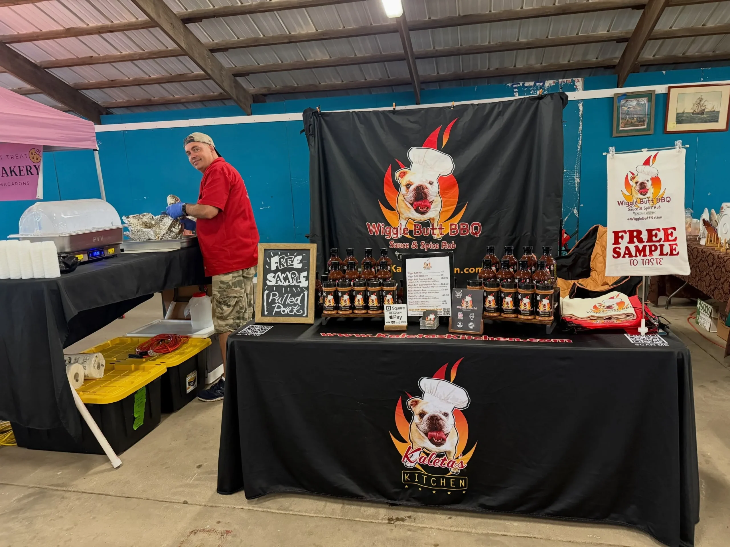 Kaleta's Kitchen BBQ vendor booth